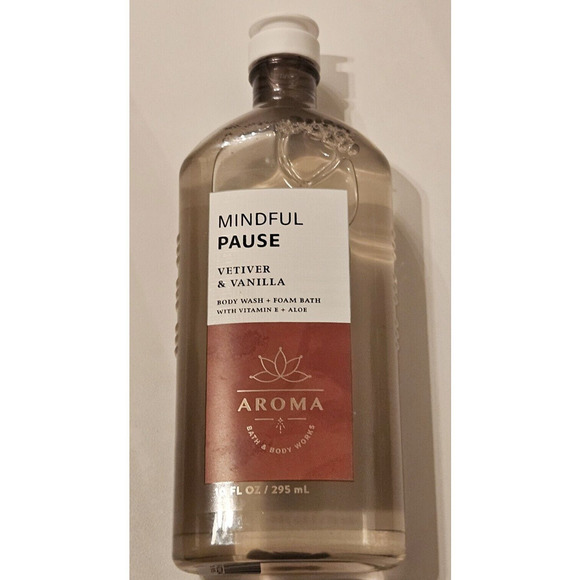 2 Bath & Body Works Aromatherapy Mindful Pause Vetiver & Vanilla Body Wash - Picture 1 of 4